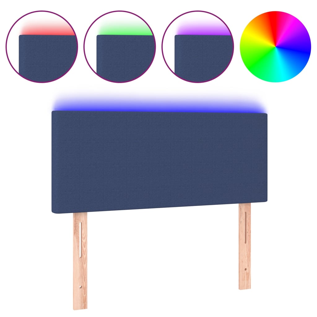 Hoofdbord LED 90x5x78/88 cm stof blauw Hoofdborden en voetborden | Creëer jouw Trendy Thuis | Gratis bezorgd & Retour | Trendy.nl