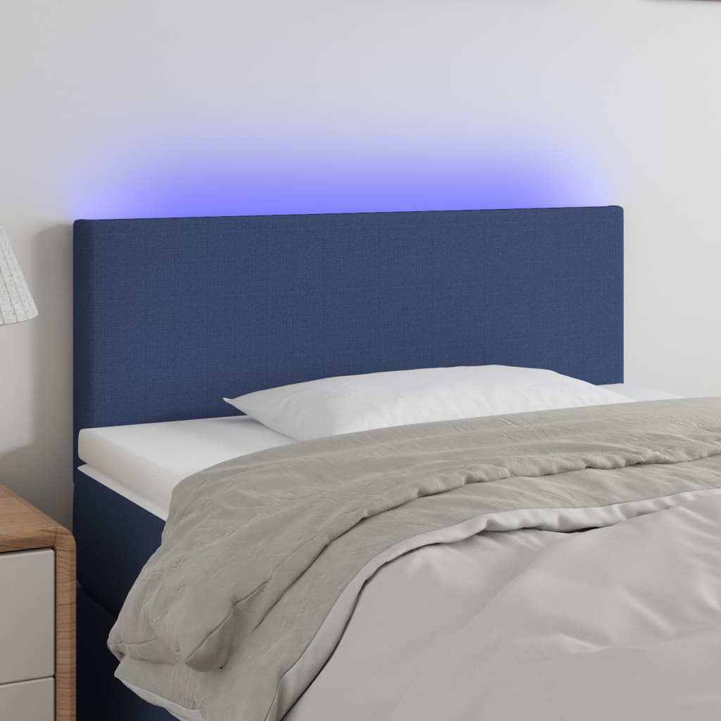 Hoofdbord LED 90x5x78/88 cm stof blauw Hoofdborden en voetborden | Creëer jouw Trendy Thuis | Gratis bezorgd & Retour | Trendy.nl