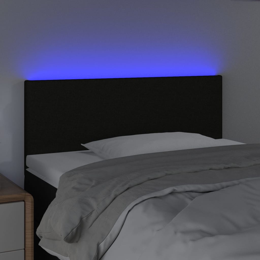 Hoofdbord LED 100x5x78/88 cm stof zwart Hoofdborden en voetborden | Creëer jouw Trendy Thuis | Gratis bezorgd & Retour | Trendy.nl