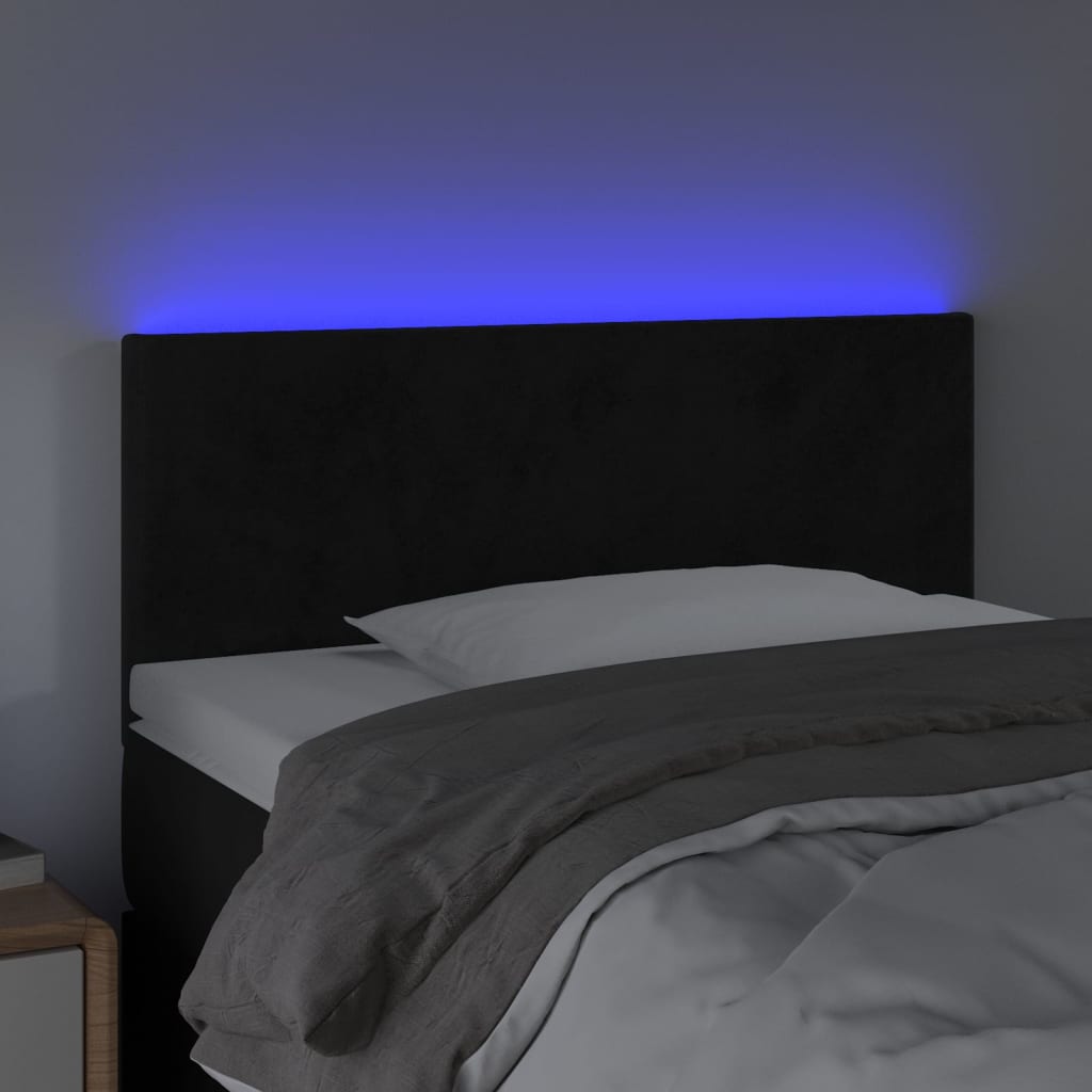 Hoofdbord LED 80x5x78/88 cm fluweel zwart Hoofdborden en voetborden | Creëer jouw Trendy Thuis | Gratis bezorgd & Retour | Trendy.nl