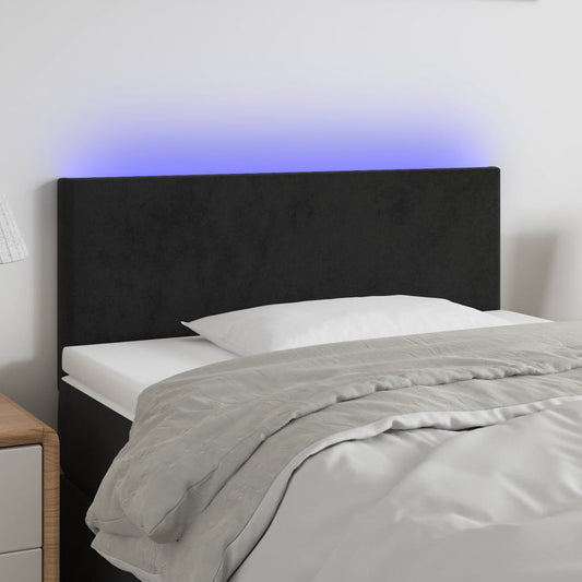 Hoofdbord LED 80x5x78/88 cm fluweel zwart Hoofdborden en voetborden | Creëer jouw Trendy Thuis | Gratis bezorgd & Retour | Trendy.nl