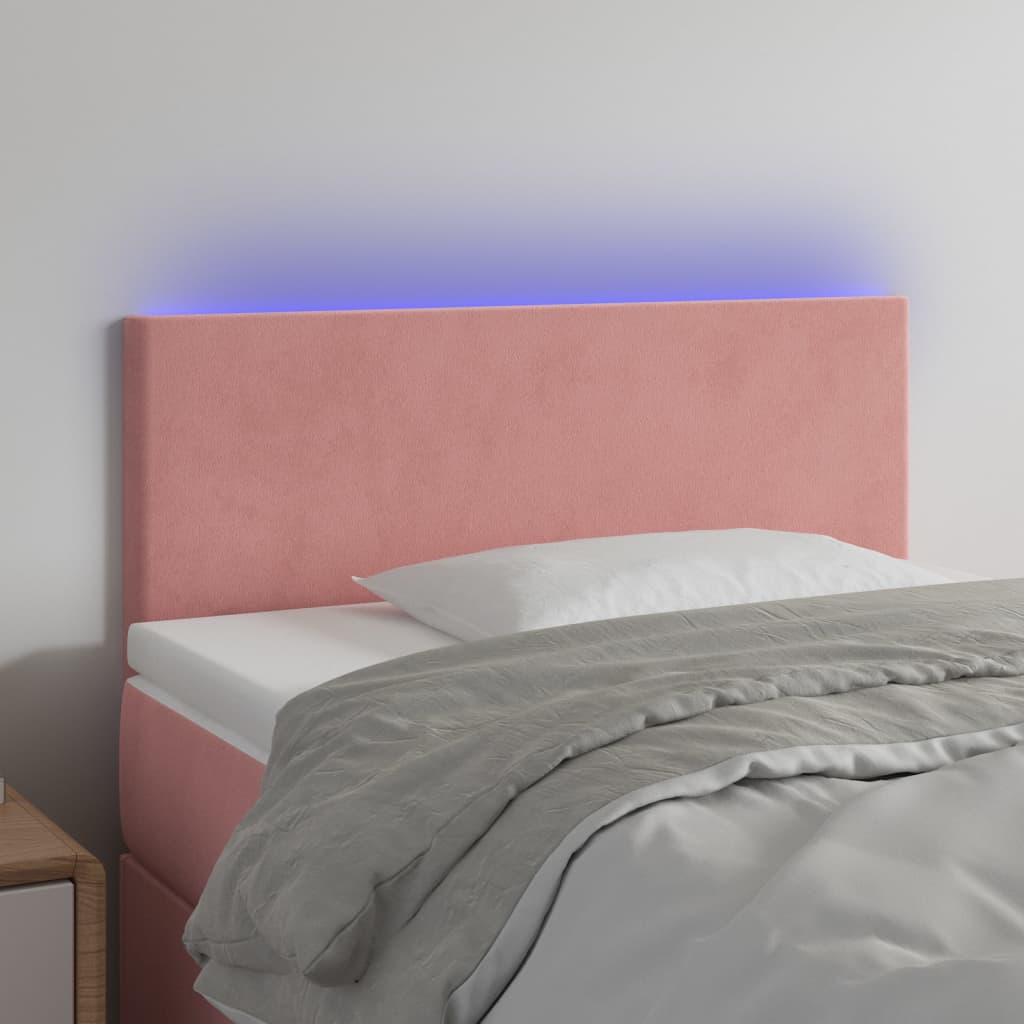 Hoofdbord LED 80x5x78/88 cm fluweel roze Hoofdborden en voetborden | Creëer jouw Trendy Thuis | Gratis bezorgd & Retour | Trendy.nl