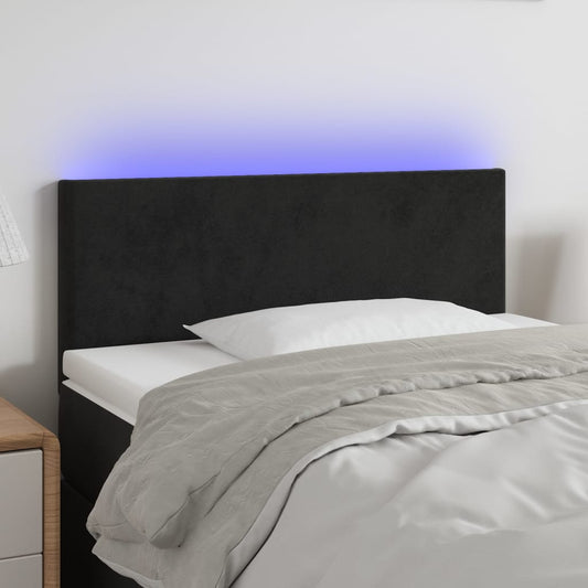 Hoofdbord LED 90x5x78/88 cm fluweel zwart Hoofdborden en voetborden | Creëer jouw Trendy Thuis | Gratis bezorgd & Retour | Trendy.nl