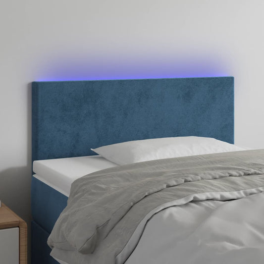 Hoofdbord LED 100x5x78/88 cm fluweel donkerblauw Hoofdborden en voetborden | Creëer jouw Trendy Thuis | Gratis bezorgd & Retour | Trendy.nl