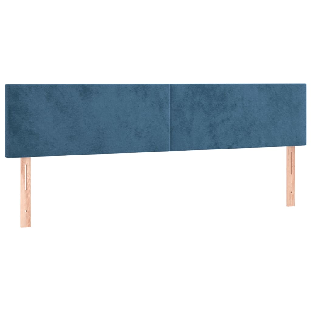 Hoofdbord LED 200x5x78/88 cm fluweel donkerblauw Hoofdborden en voetborden | Creëer jouw Trendy Thuis | Gratis bezorgd & Retour | Trendy.nl