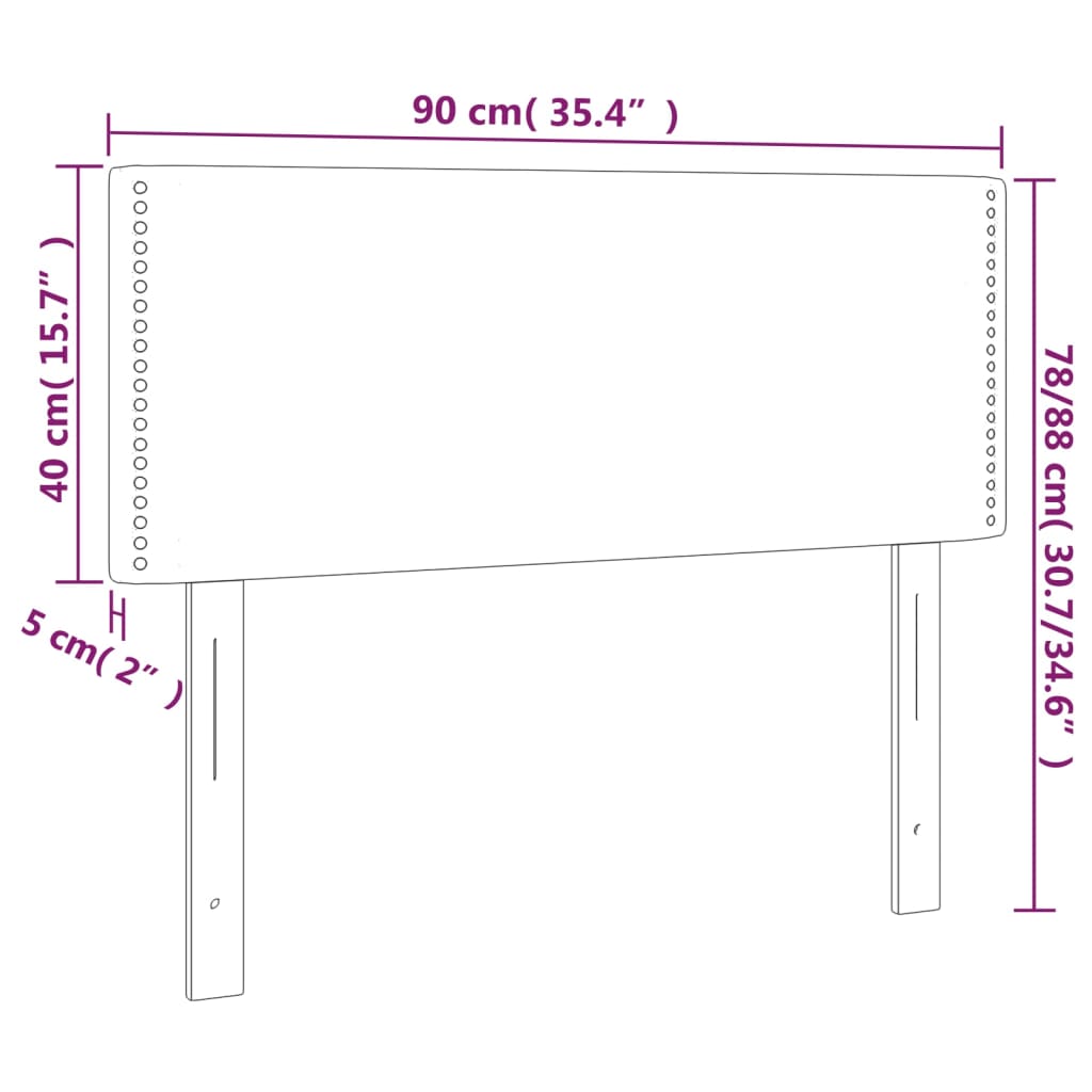 Hoofdbord LED 90x5x78/88 cm stof blauw Hoofdborden en voetborden | Creëer jouw Trendy Thuis | Gratis bezorgd & Retour | Trendy.nl