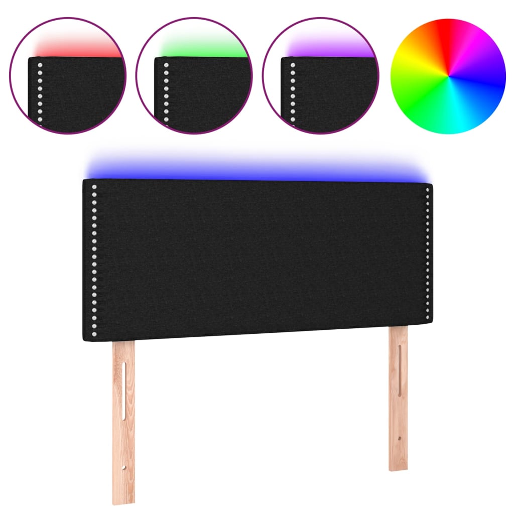 Hoofdbord LED 100x5x78/88 cm stof zwart Hoofdborden en voetborden | Creëer jouw Trendy Thuis | Gratis bezorgd & Retour | Trendy.nl