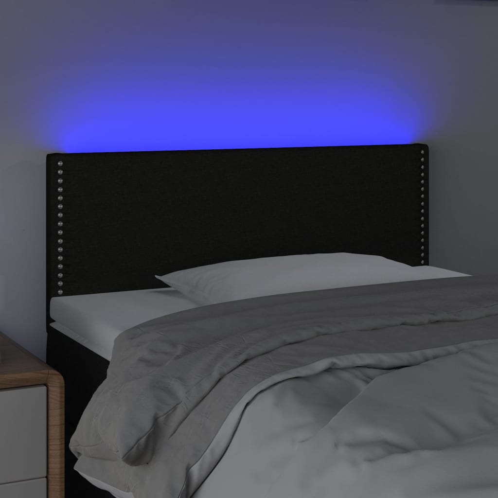 Hoofdbord LED 100x5x78/88 cm stof zwart Hoofdborden en voetborden | Creëer jouw Trendy Thuis | Gratis bezorgd & Retour | Trendy.nl