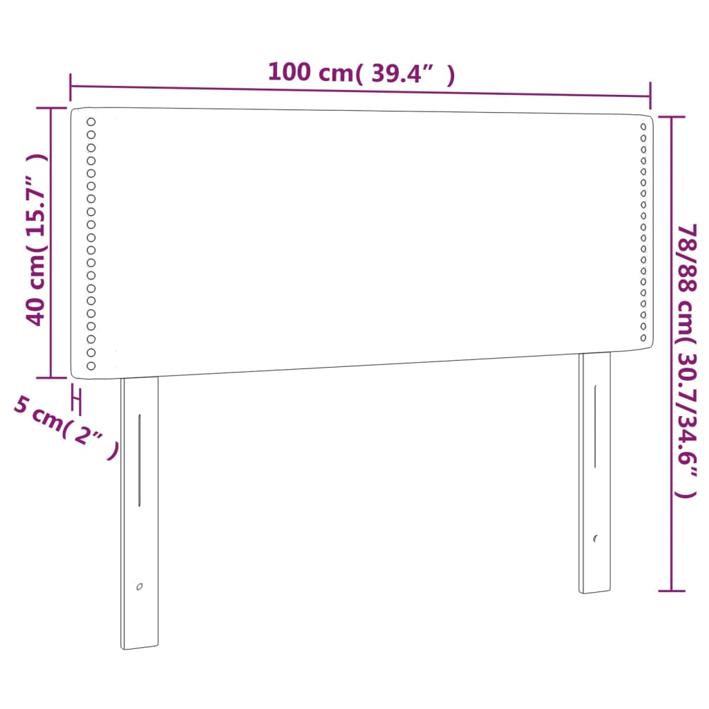 Hoofdbord LED 100x5x78/88 cm stof zwart Hoofdborden en voetborden | Creëer jouw Trendy Thuis | Gratis bezorgd & Retour | Trendy.nl