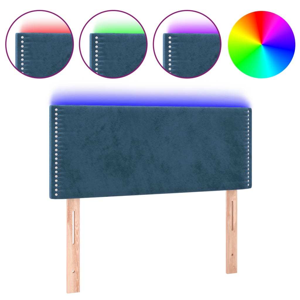 Hoofdbord LED 80x5x78/88 cm fluweel donkerblauw Hoofdborden en voetborden | Creëer jouw Trendy Thuis | Gratis bezorgd & Retour | Trendy.nl