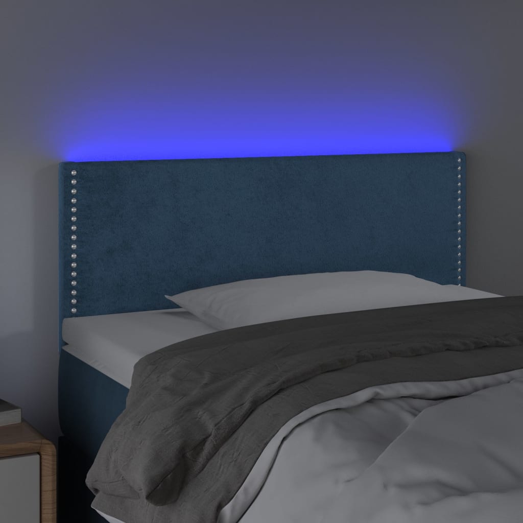 Hoofdbord LED 80x5x78/88 cm fluweel donkerblauw Hoofdborden en voetborden | Creëer jouw Trendy Thuis | Gratis bezorgd & Retour | Trendy.nl