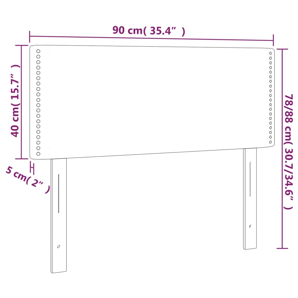 Hoofdbord LED 90x5x78/88 cm fluweel zwart Hoofdborden en voetborden | Creëer jouw Trendy Thuis | Gratis bezorgd & Retour | Trendy.nl