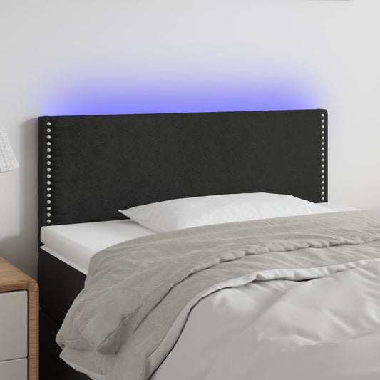 Hoofdbord LED 90x5x78/88 cm fluweel zwart Hoofdborden en voetborden | Creëer jouw Trendy Thuis | Gratis bezorgd & Retour | Trendy.nl