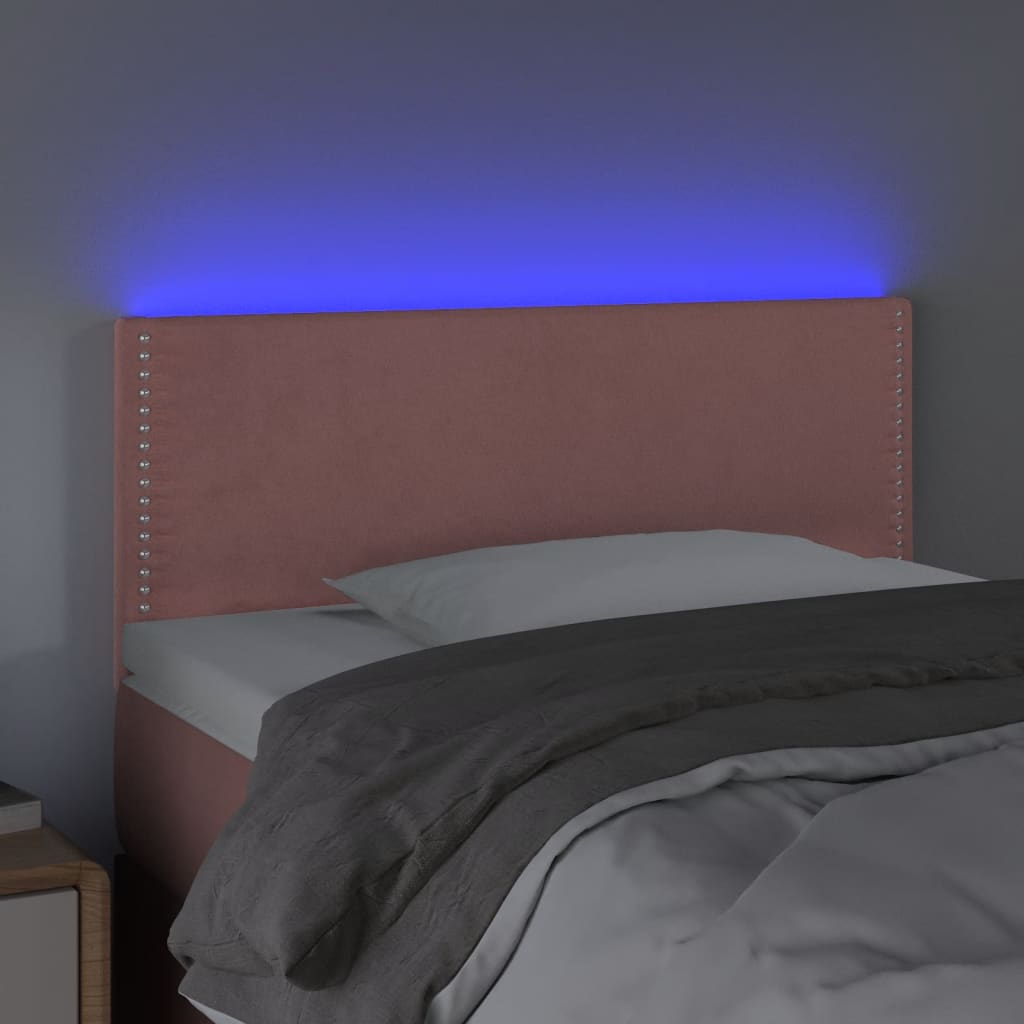 Hoofdbord LED 90x5x78/88 cm fluweel roze Hoofdborden en voetborden | Creëer jouw Trendy Thuis | Gratis bezorgd & Retour | Trendy.nl