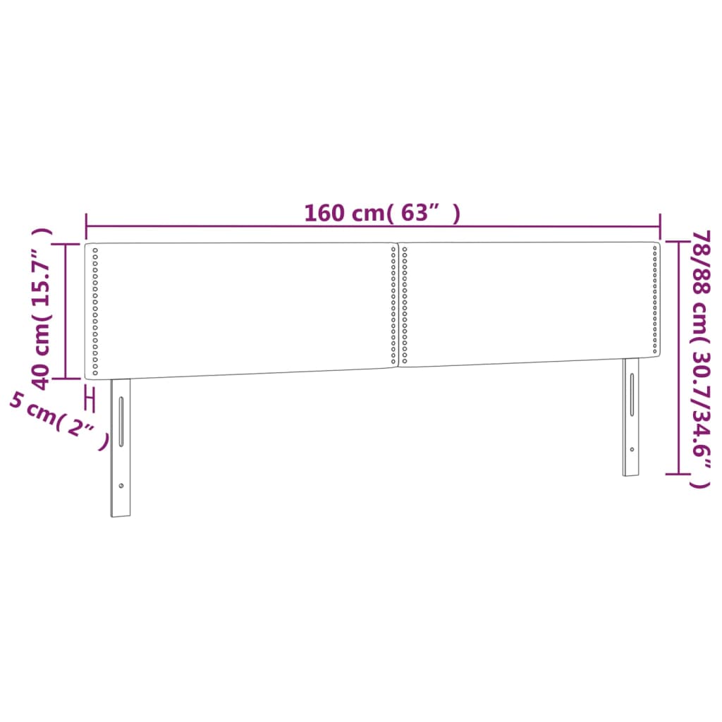 Hoofdbord LED 160x5x78/88 cm fluweel donkerblauw Hoofdborden en voetborden | Creëer jouw Trendy Thuis | Gratis bezorgd & Retour | Trendy.nl