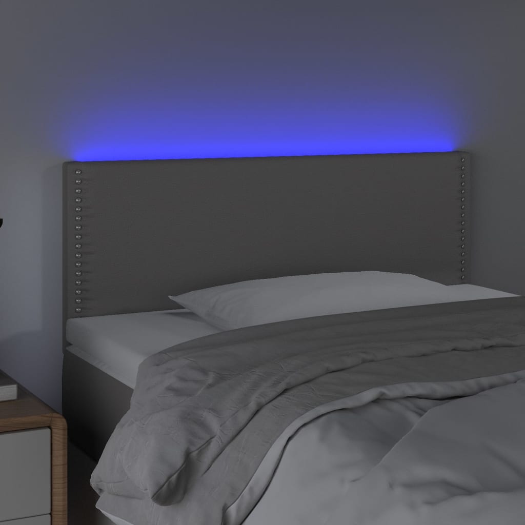 Hoofdbord LED 90x5x78/88 cm kunstleer grijs Hoofdborden en voetborden | Creëer jouw Trendy Thuis | Gratis bezorgd & Retour | Trendy.nl