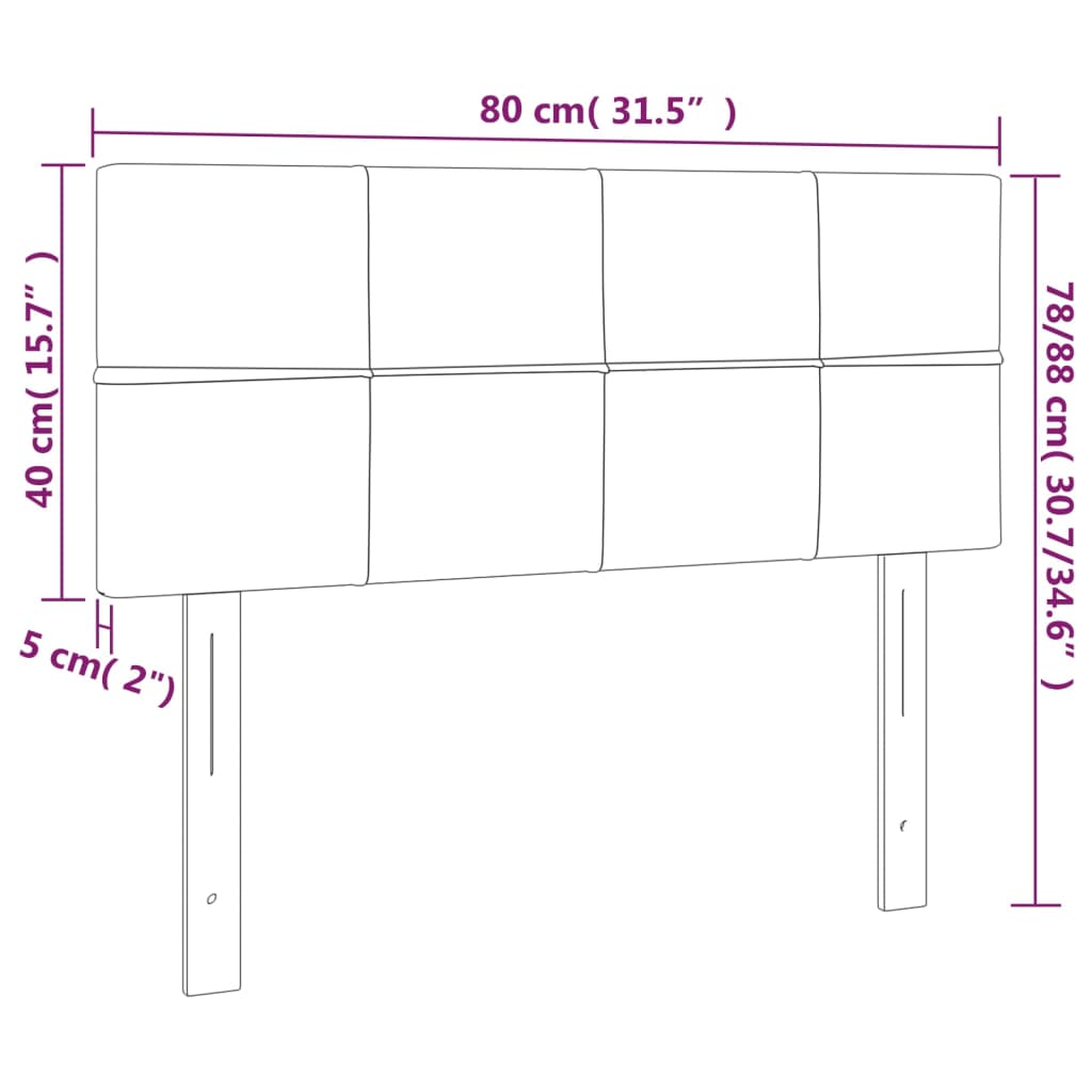 Hoofdbord LED 80x5x78/88 cm stof donkerbruin Hoofdborden en voetborden | Creëer jouw Trendy Thuis | Gratis bezorgd & Retour | Trendy.nl