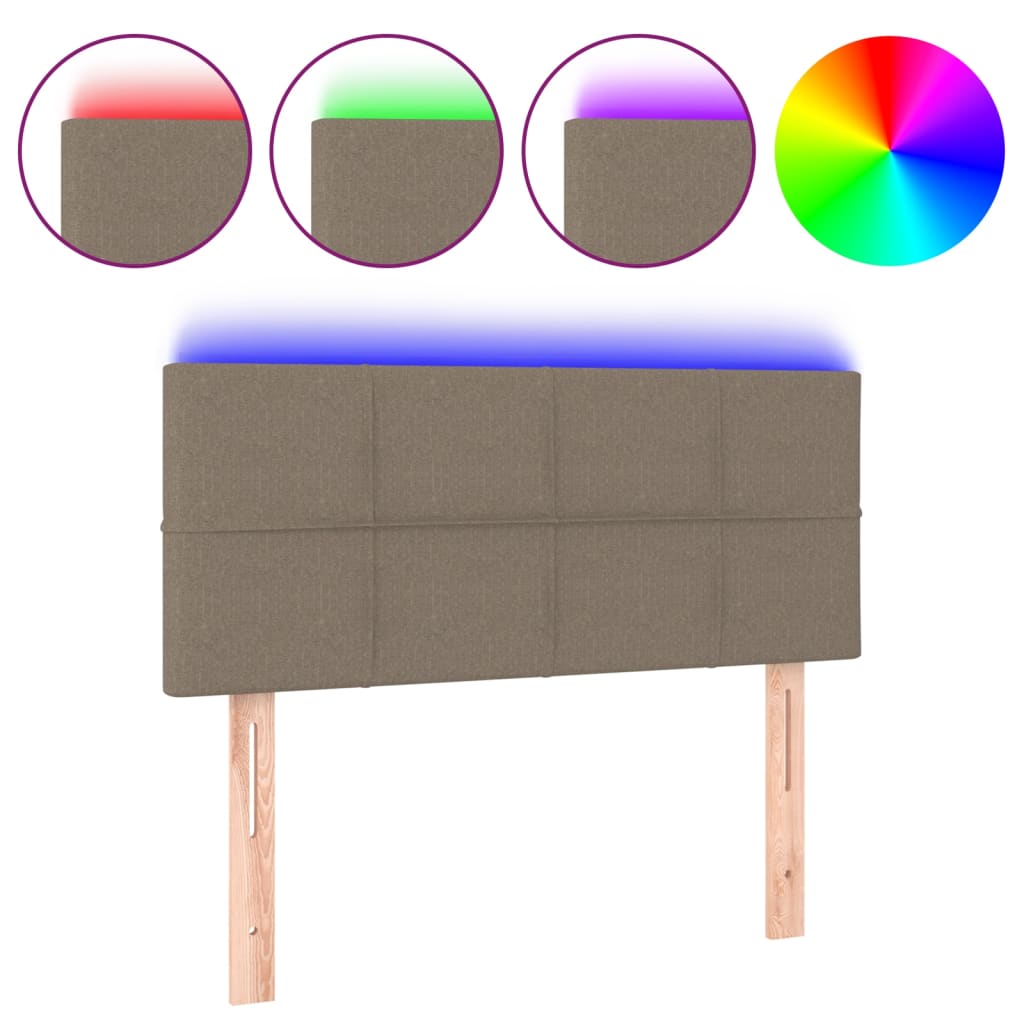 Hoofdbord LED 80x5x78/88 cm stof taupe Hoofdborden en voetborden | Creëer jouw Trendy Thuis | Gratis bezorgd & Retour | Trendy.nl