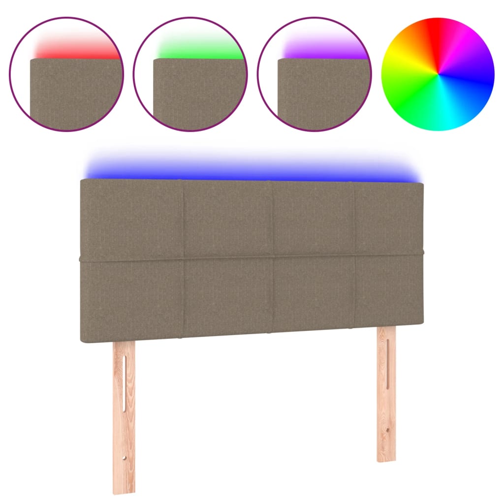 Hoofdbord LED 90x5x78/88 cm stof taupe Hoofdborden en voetborden | Creëer jouw Trendy Thuis | Gratis bezorgd & Retour | Trendy.nl