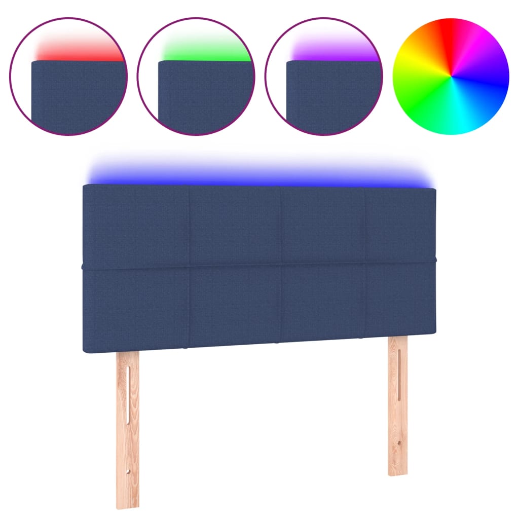 Hoofdbord LED 90x5x78/88 cm stof blauw Hoofdborden en voetborden | Creëer jouw Trendy Thuis | Gratis bezorgd & Retour | Trendy.nl