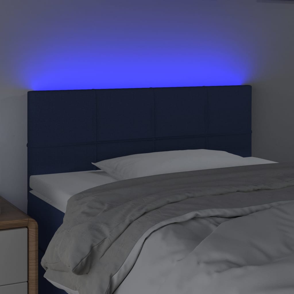 Hoofdbord LED 90x5x78/88 cm stof blauw Hoofdborden en voetborden | Creëer jouw Trendy Thuis | Gratis bezorgd & Retour | Trendy.nl