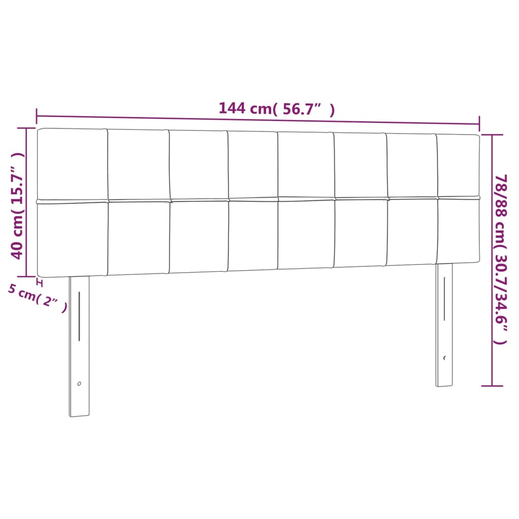 Hoofdbord LED 144x5x78/88 cm stof lichtgrijs Hoofdborden en voetborden | Creëer jouw Trendy Thuis | Gratis bezorgd & Retour | Trendy.nl