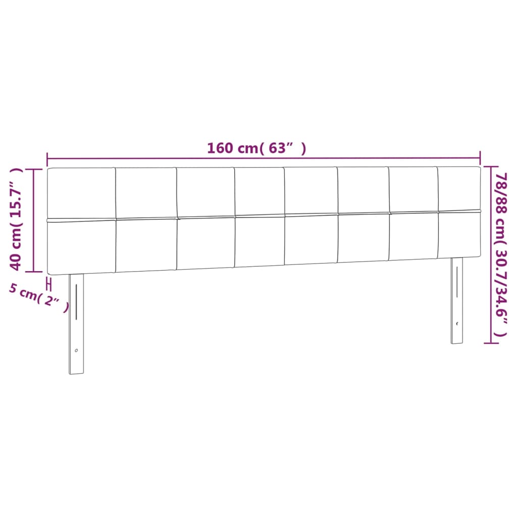 Hoofdbord LED 160x5x78/88 cm fluweel roze Hoofdborden en voetborden | Creëer jouw Trendy Thuis | Gratis bezorgd & Retour | Trendy.nl