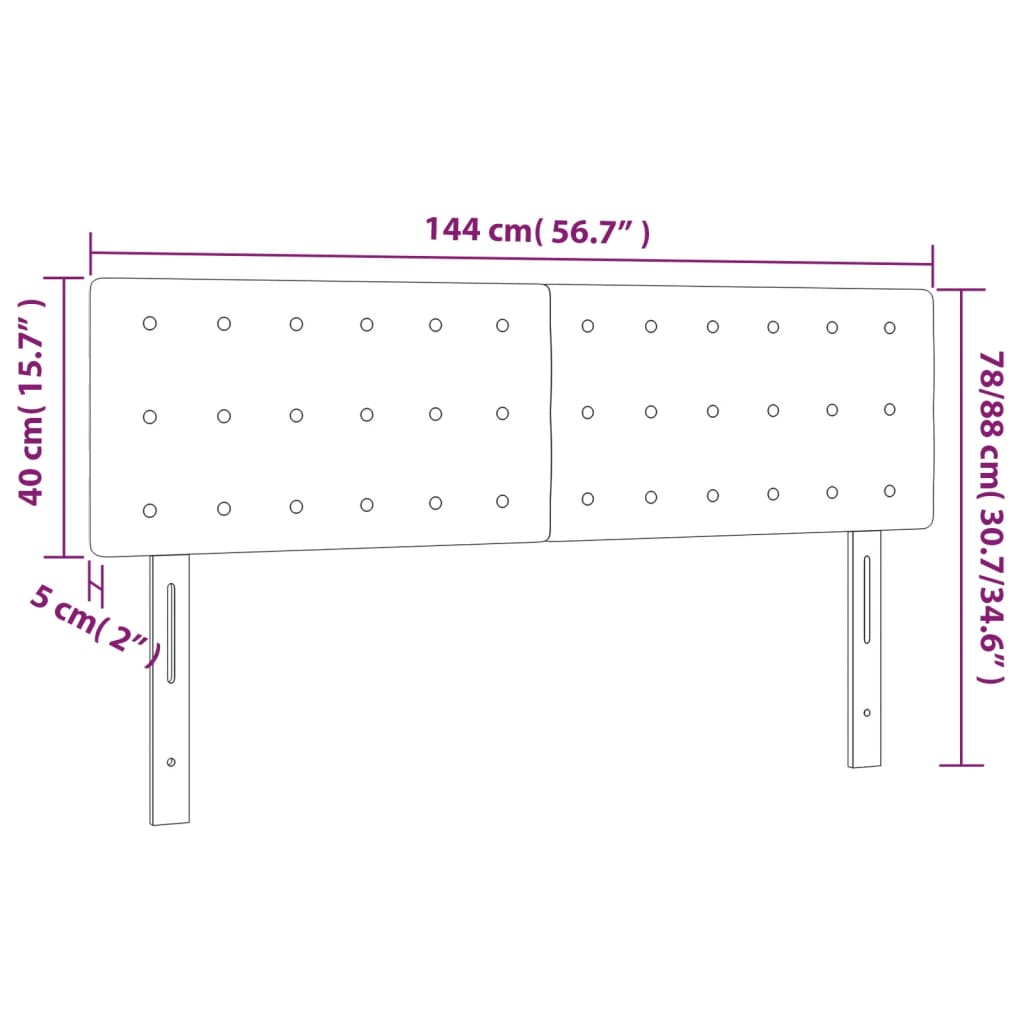 Hoofdbord LED 144x5x78/88 cm kunstleer zwart Hoofdborden en voetborden | Creëer jouw Trendy Thuis | Gratis bezorgd & Retour | Trendy.nl