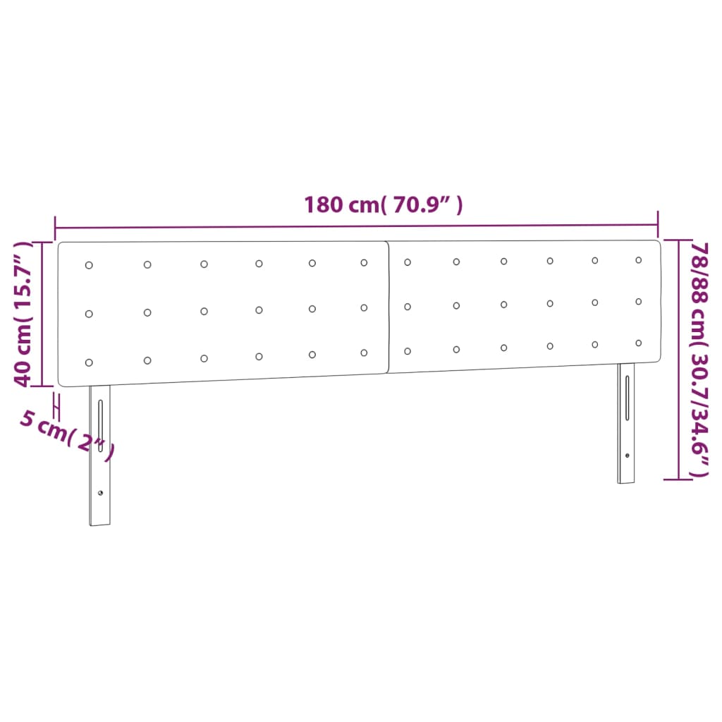 Hoofdbord LED 180x5x78/88 cm kunstleer zwart Hoofdborden en voetborden | Creëer jouw Trendy Thuis | Gratis bezorgd & Retour | Trendy.nl