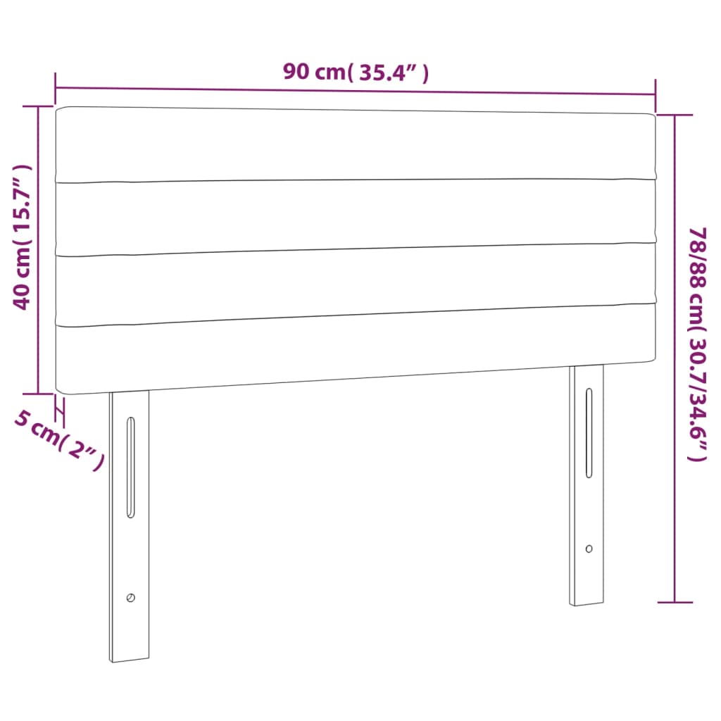 Hoofdbord LED 90x5x78/88 cm stof lichtgrijs Hoofdborden en voetborden | Creëer jouw Trendy Thuis | Gratis bezorgd & Retour | Trendy.nl