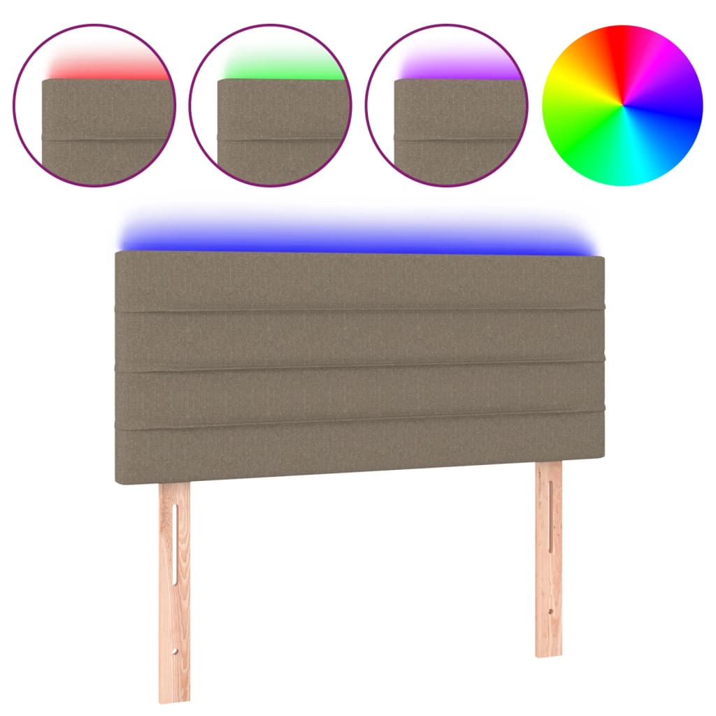 Hoofdbord LED 90x5x78/88 cm stof taupe Hoofdborden en voetborden | Creëer jouw Trendy Thuis | Gratis bezorgd & Retour | Trendy.nl