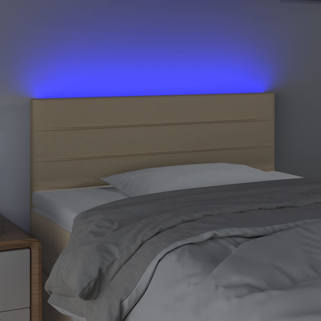 Hoofdbord LED 90x5x78/88 cm stof crèmekleurig Hoofdborden en voetborden | Creëer jouw Trendy Thuis | Gratis bezorgd & Retour | Trendy.nl