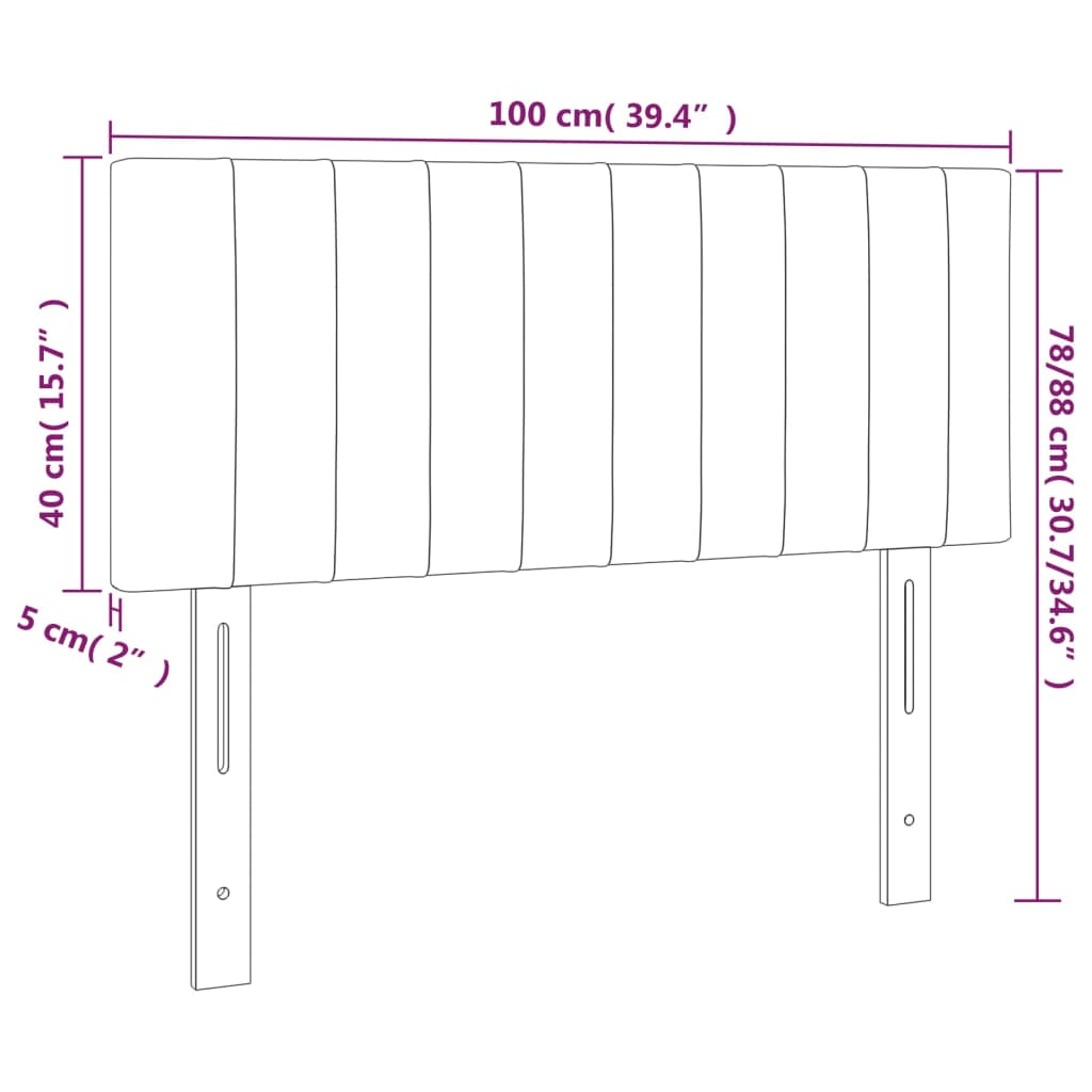 Hoofdbord LED 100x5x78/88 cm stof donkerbruin Hoofdborden en voetborden | Creëer jouw Trendy Thuis | Gratis bezorgd & Retour | Trendy.nl