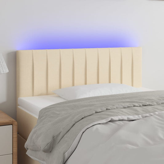 Hoofdbord LED 100x5x78/88 cm stof crèmekleurig Hoofdborden en voetborden | Creëer jouw Trendy Thuis | Gratis bezorgd & Retour | Trendy.nl