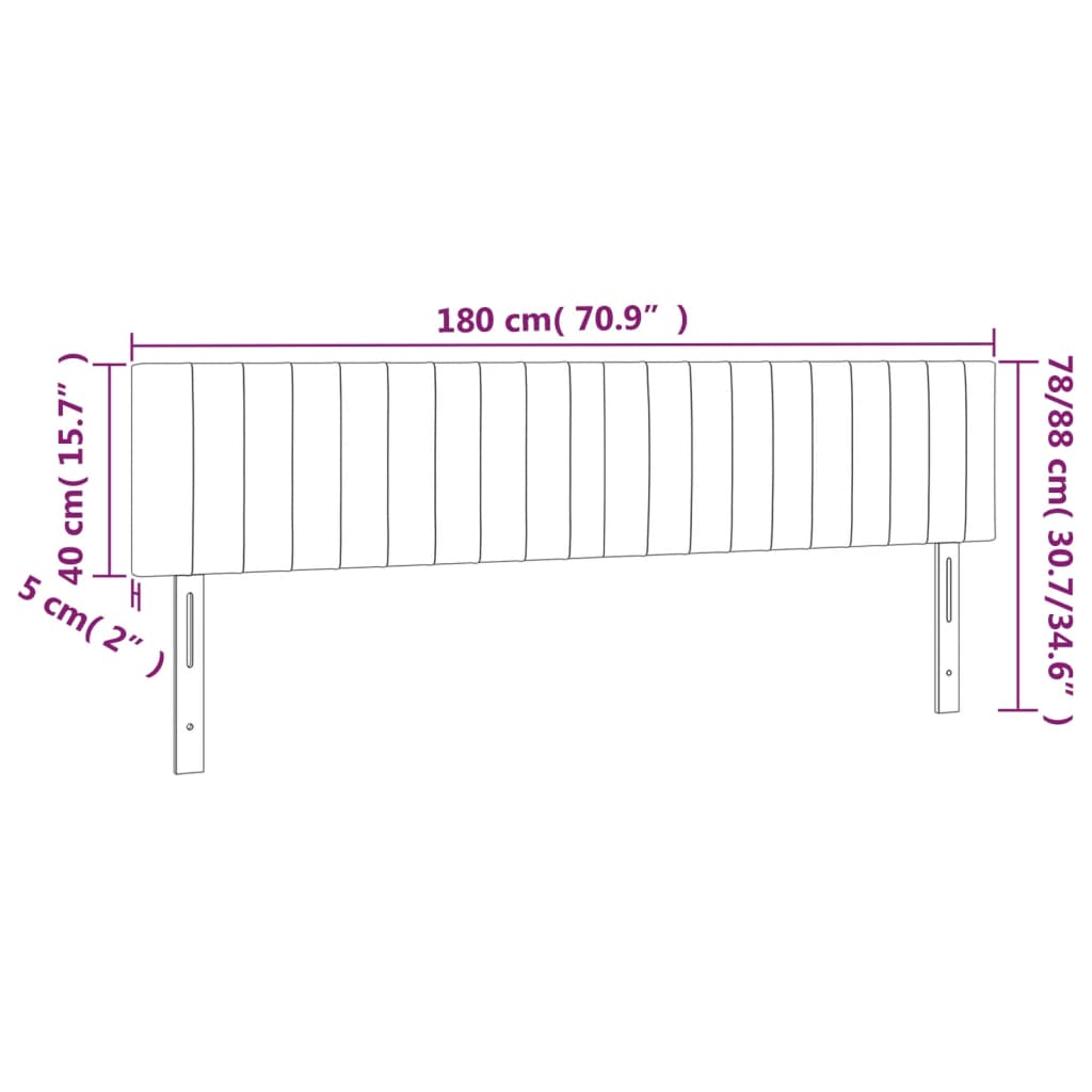 Hoofdbord LED 180x5x78/88 cm stof donkergrijs Hoofdborden en voetborden | Creëer jouw Trendy Thuis | Gratis bezorgd & Retour | Trendy.nl