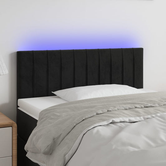 Hoofdbord LED 90x5x78/88 cm fluweel zwart Hoofdborden en voetborden | Creëer jouw Trendy Thuis | Gratis bezorgd & Retour | Trendy.nl