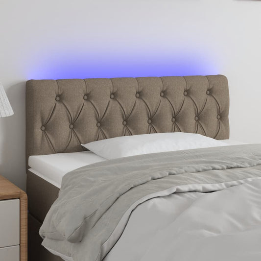 Hoofdbord LED 90x7x78/88 cm stof taupe Hoofdborden en voetborden | Creëer jouw Trendy Thuis | Gratis bezorgd & Retour | Trendy.nl