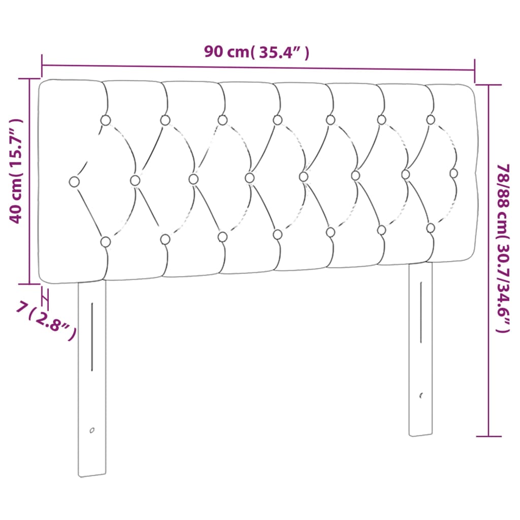 Hoofdbord LED 90x7x78/88 cm stof crèmekleurig Hoofdborden en voetborden | Creëer jouw Trendy Thuis | Gratis bezorgd & Retour | Trendy.nl