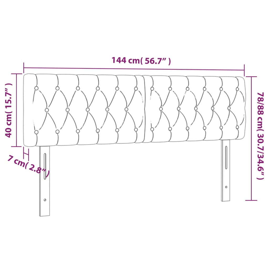 Hoofdbord LED 144x7x78/88 cm stof donkerbruin Hoofdborden en voetborden | Creëer jouw Trendy Thuis | Gratis bezorgd & Retour | Trendy.nl