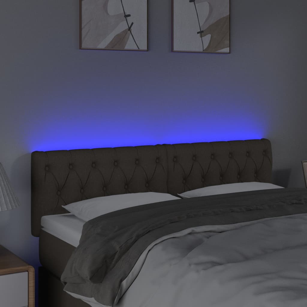 Hoofdbord LED 144x7x78/88 cm stof taupe Hoofdborden en voetborden | Creëer jouw Trendy Thuis | Gratis bezorgd & Retour | Trendy.nl