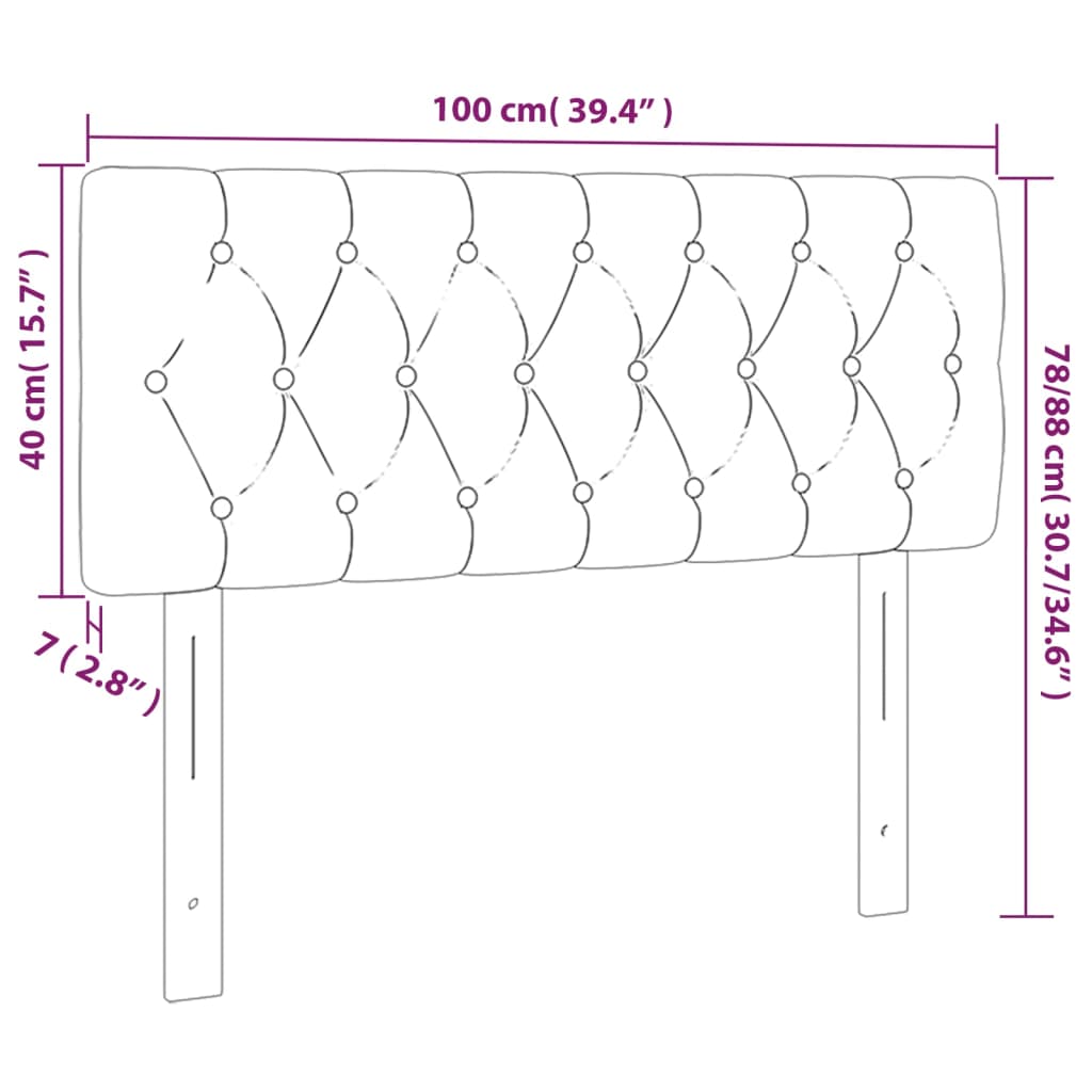 Hoofdbord LED 100x7x78/88 cm fluweel lichtgrijs Hoofdborden en voetborden | Creëer jouw Trendy Thuis | Gratis bezorgd & Retour | Trendy.nl