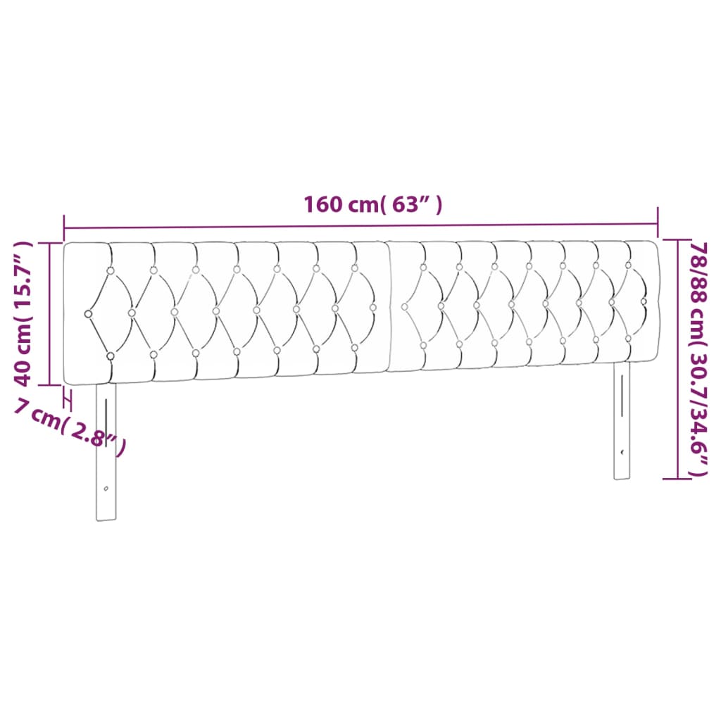 Hoofdbord LED 160x7x78/88 cm fluweel lichtgrijs Hoofdborden en voetborden | Creëer jouw Trendy Thuis | Gratis bezorgd & Retour | Trendy.nl