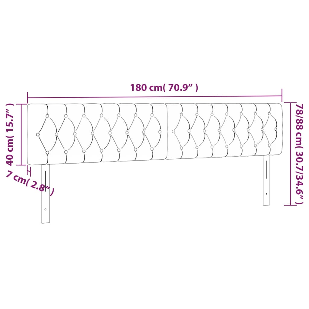 Hoofdbord LED 180x7x78/88 cm fluweel lichtgrijs Hoofdborden en voetborden | Creëer jouw Trendy Thuis | Gratis bezorgd & Retour | Trendy.nl