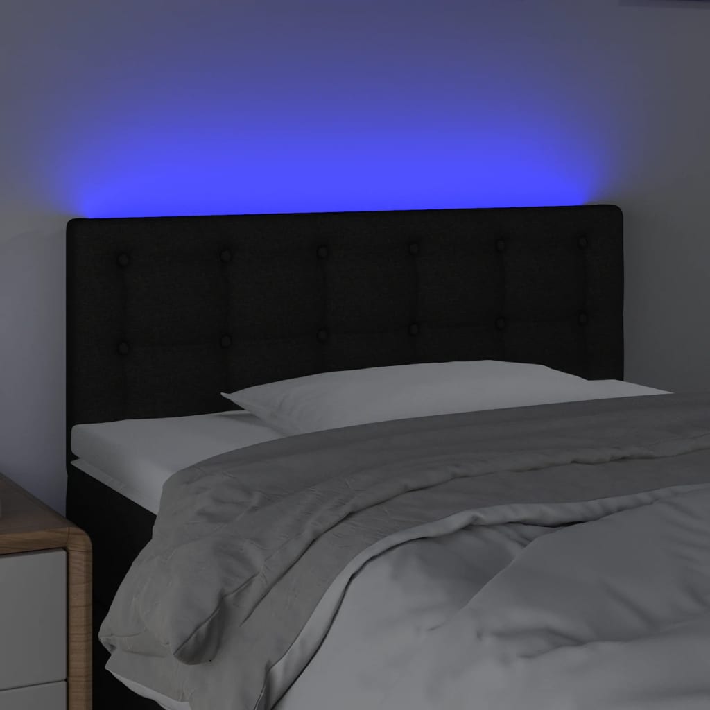 Hoofdbord LED 90x5x78/88 cm stof zwart Hoofdborden en voetborden | Creëer jouw Trendy Thuis | Gratis bezorgd & Retour | Trendy.nl