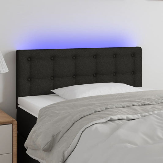 Hoofdbord LED 90x5x78/88 cm stof zwart Hoofdborden en voetborden | Creëer jouw Trendy Thuis | Gratis bezorgd & Retour | Trendy.nl