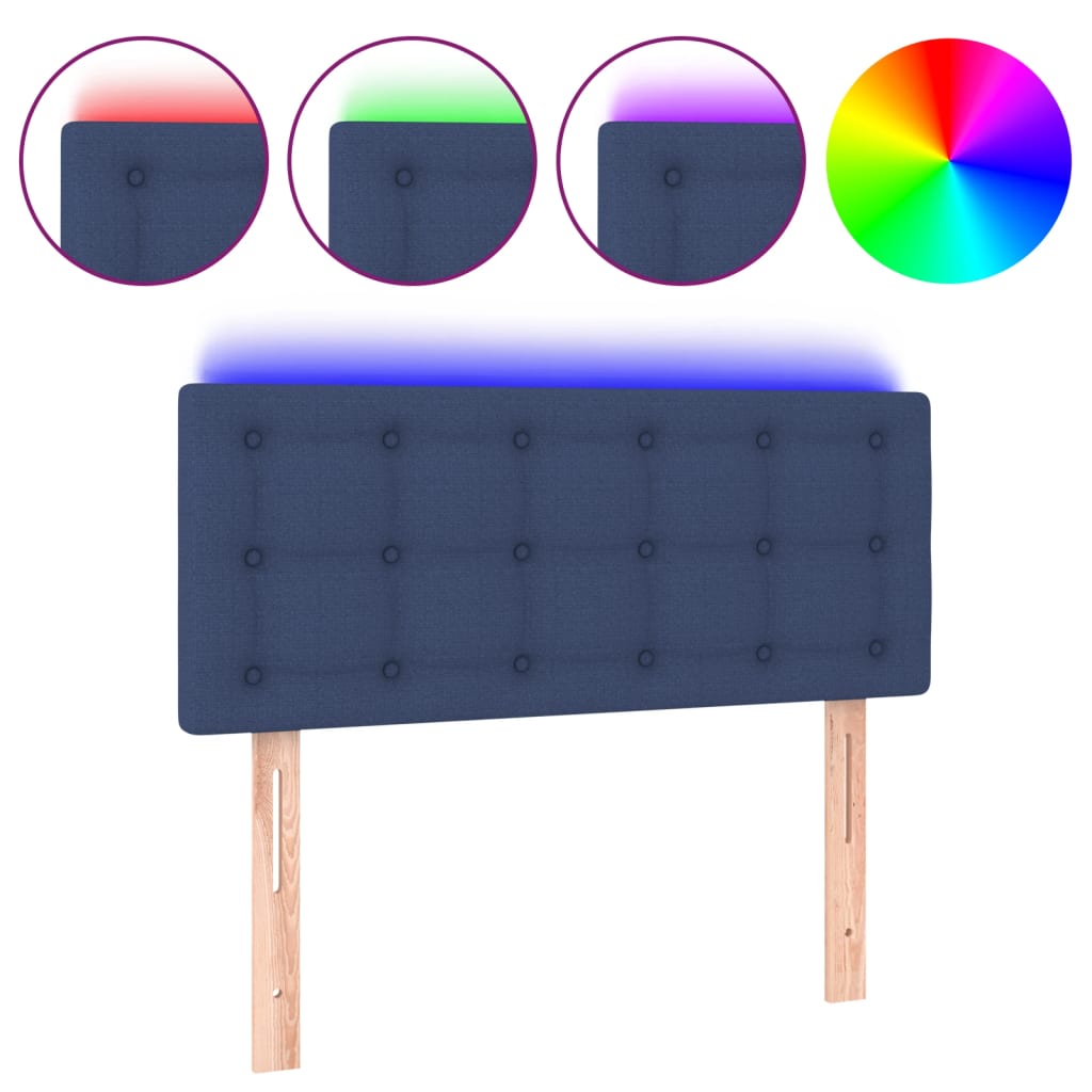 Hoofdbord LED 90x5x78/88 cm stof blauw Hoofdborden en voetborden | Creëer jouw Trendy Thuis | Gratis bezorgd & Retour | Trendy.nl