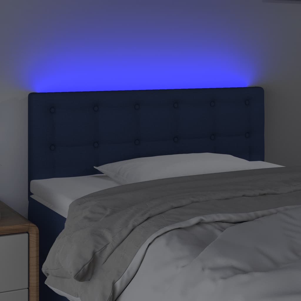 Hoofdbord LED 90x5x78/88 cm stof blauw Hoofdborden en voetborden | Creëer jouw Trendy Thuis | Gratis bezorgd & Retour | Trendy.nl