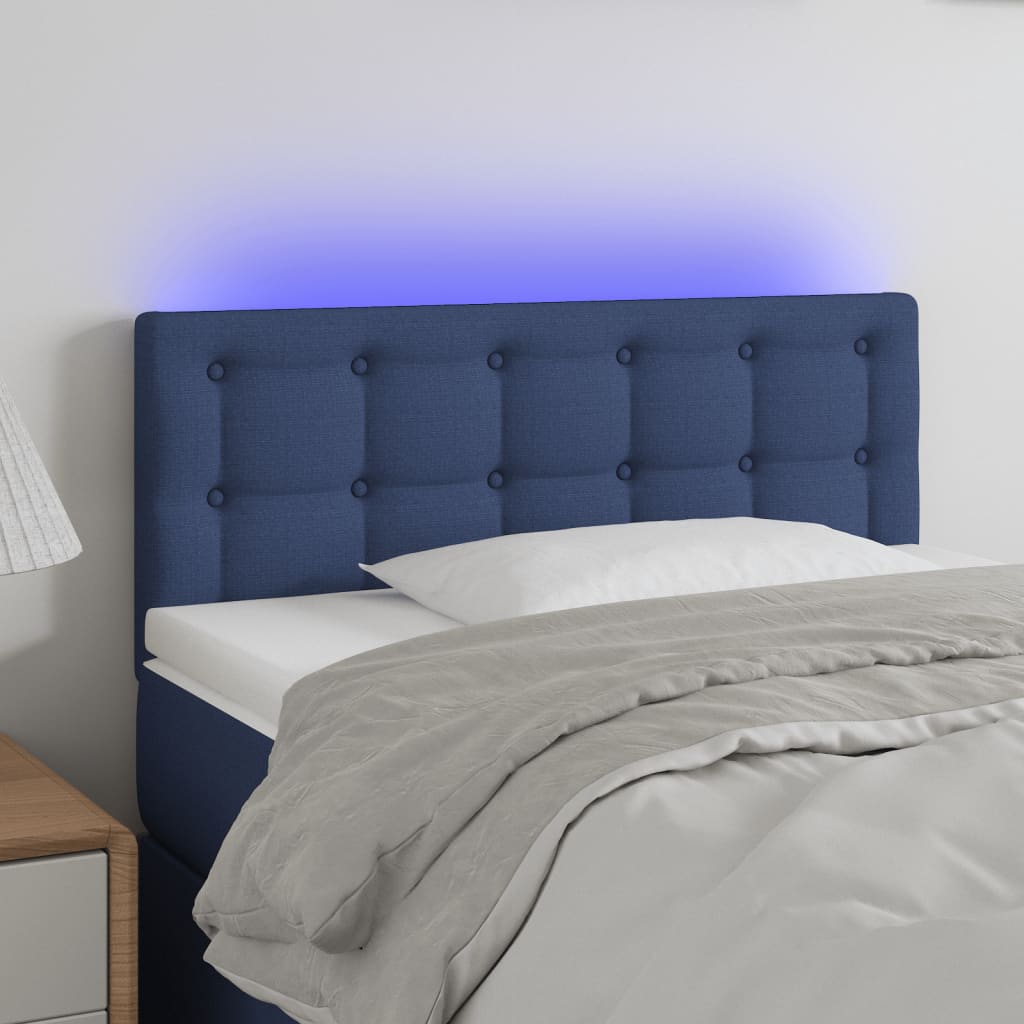 Hoofdbord LED 90x5x78/88 cm stof blauw Hoofdborden en voetborden | Creëer jouw Trendy Thuis | Gratis bezorgd & Retour | Trendy.nl