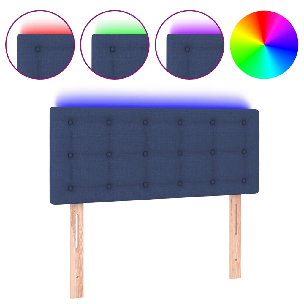 Hoofdbord LED 100x5x78/88 cm stof blauw Hoofdborden en voetborden | Creëer jouw Trendy Thuis | Gratis bezorgd & Retour | Trendy.nl