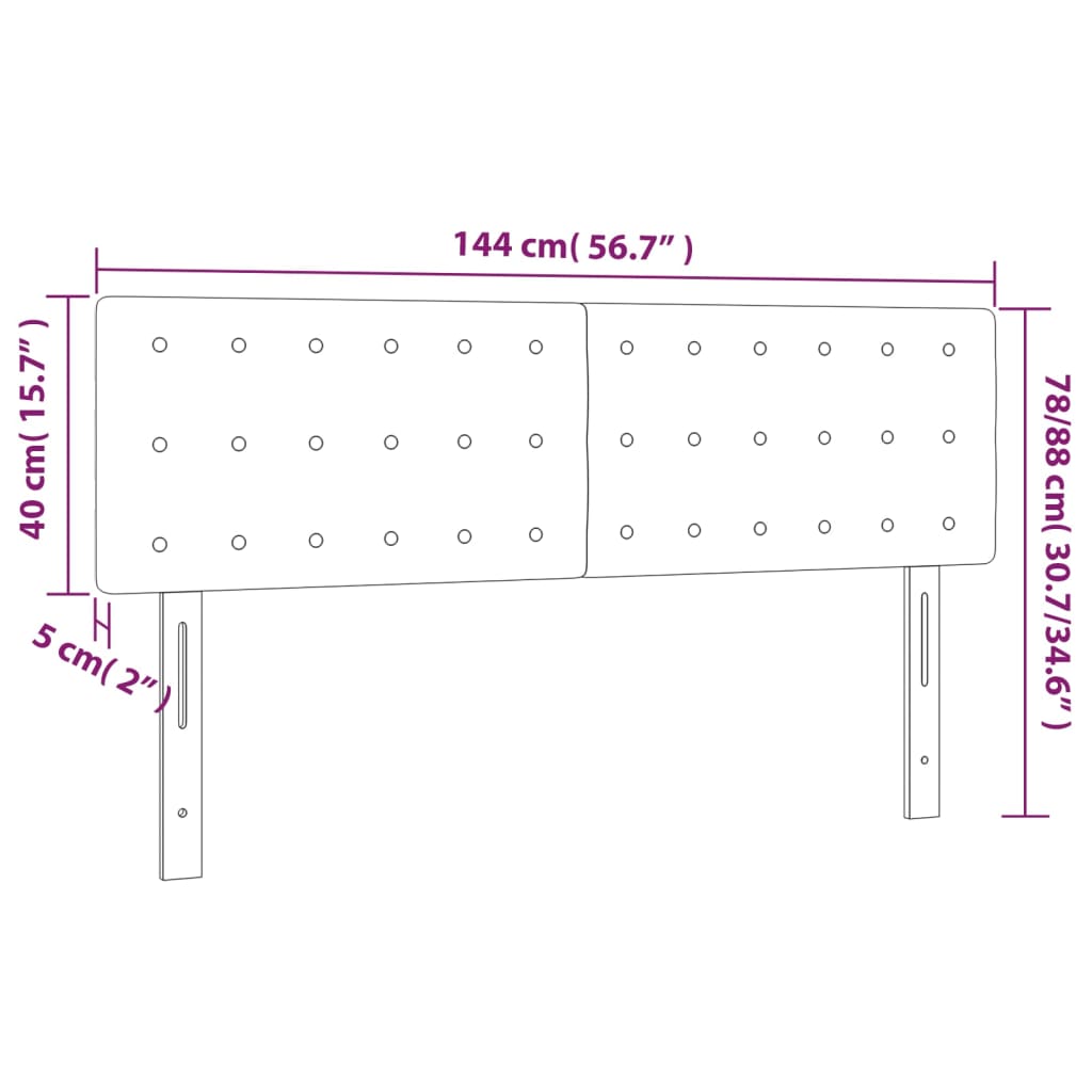 Hoofdbord LED 144x5x78/88 cm stof lichtgrijs Hoofdborden en voetborden | Creëer jouw Trendy Thuis | Gratis bezorgd & Retour | Trendy.nl